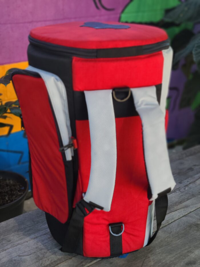 Grey Black Red Bag 16x12x25 - Image 3