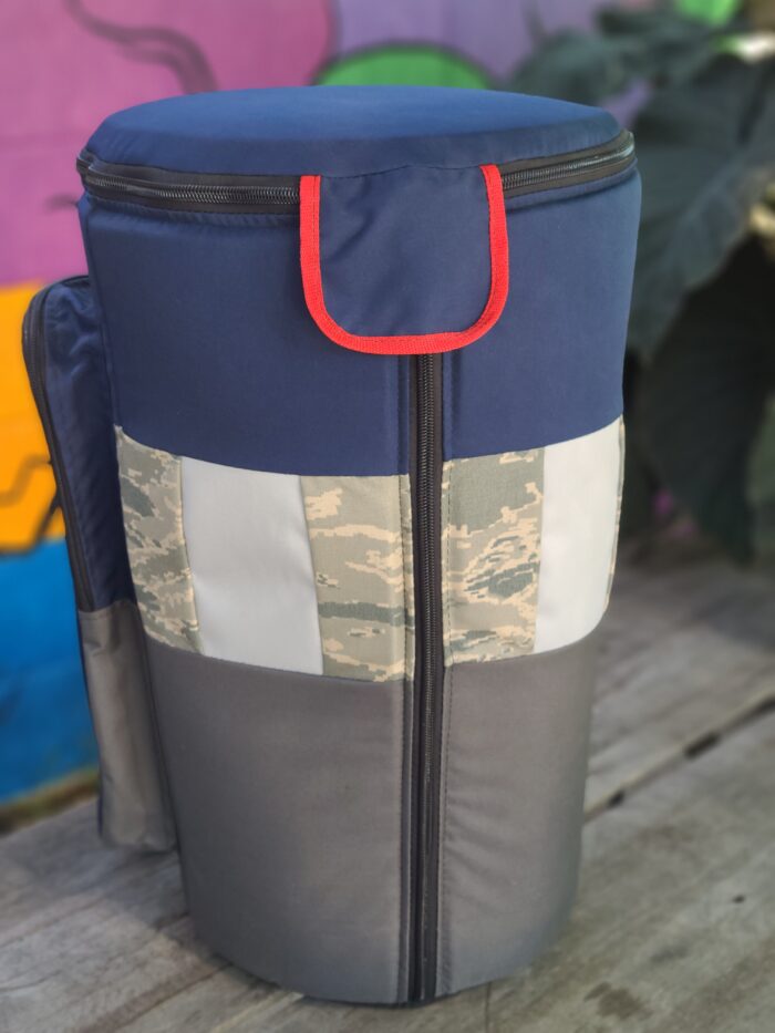 Blue Grey Camo Bag 16x12x25