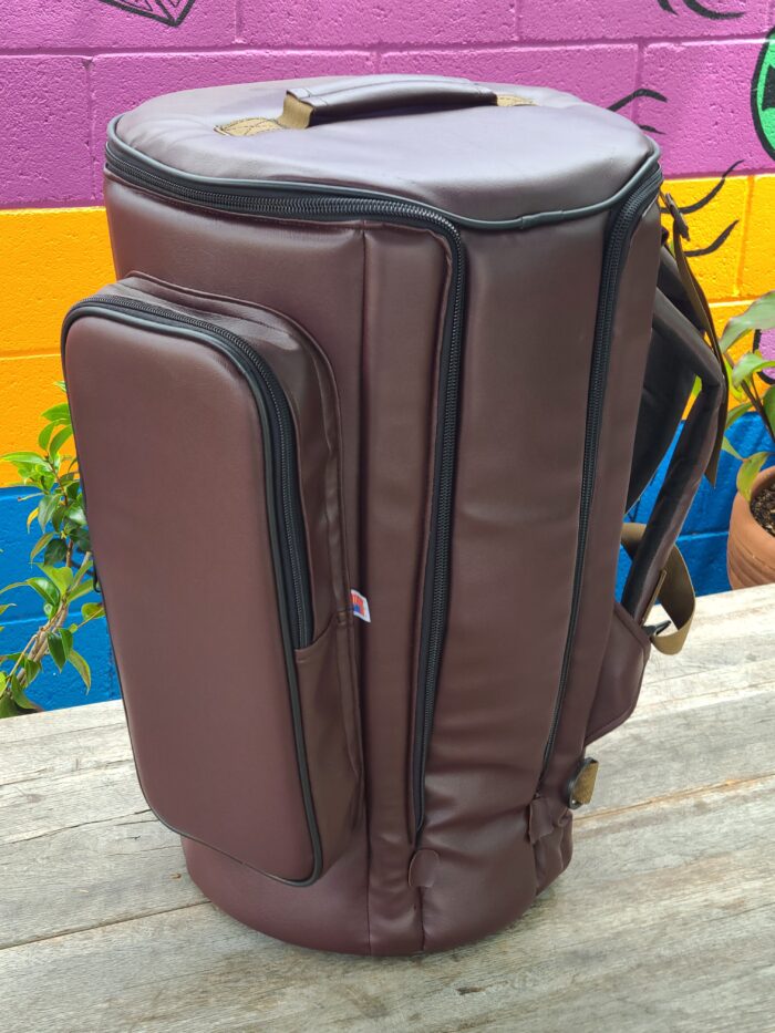 Burgundy Vinyl Bag 16x12x25