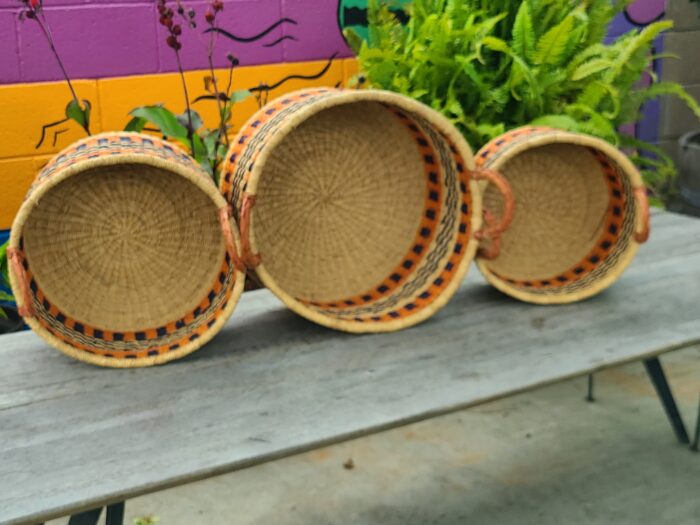 African Set of Three Baskets - Image 2
