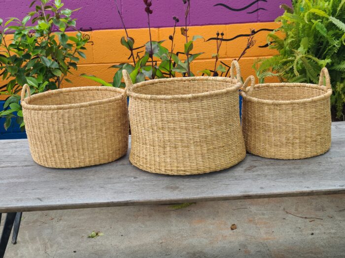 African Set of Three Baskets
