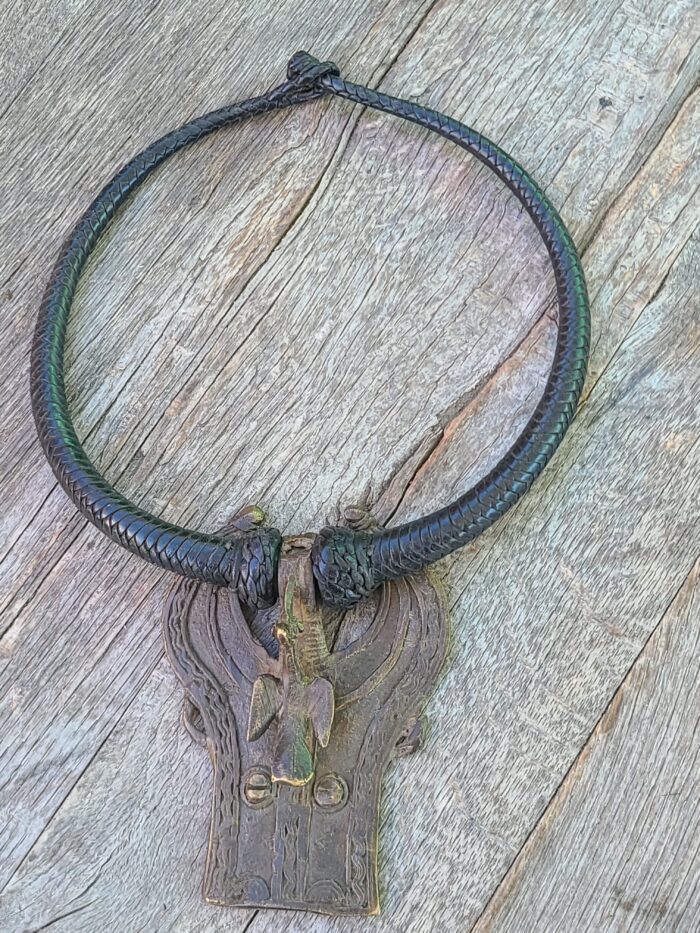 Leather Necklace with Medallian 1