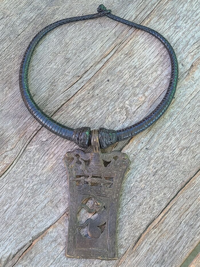 Leather Necklace with Medallian 2