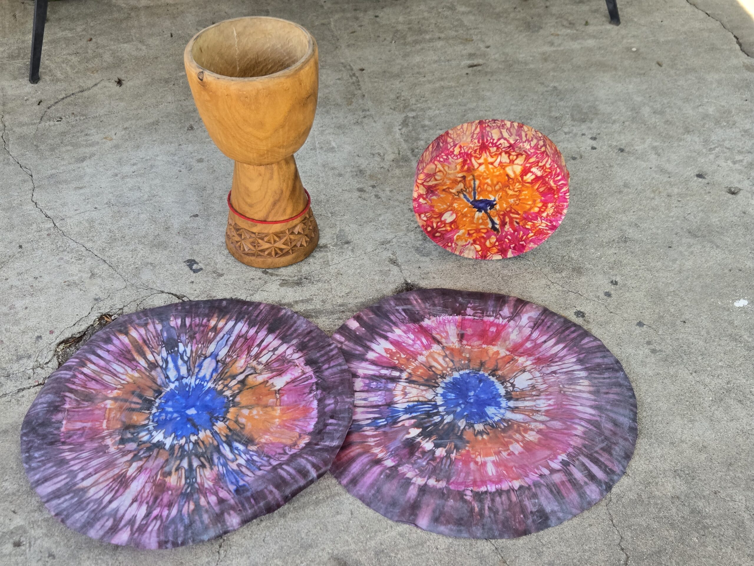 Tie Dye Goat Skin